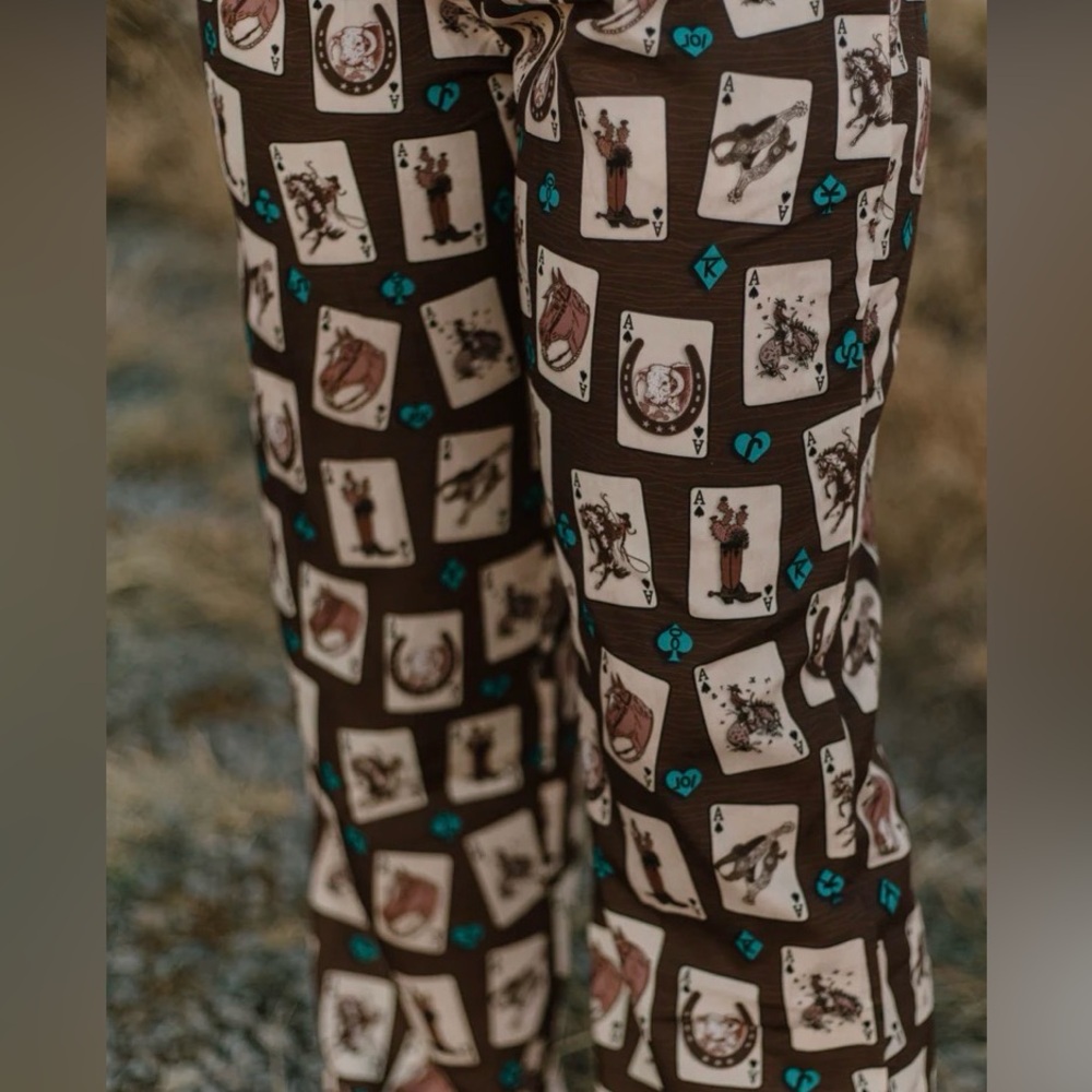 ♠️🤎🤍🩵♣️ Sterling Kreek Luck Of The Brand Boxer Pants ♣️🩵🤍🤎♠️